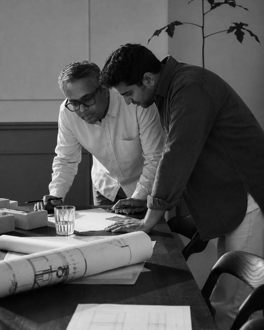 Architects developing interior plans